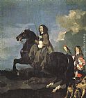 Sebastien Bourdon Queen Christina of Sweden on Horseback painting